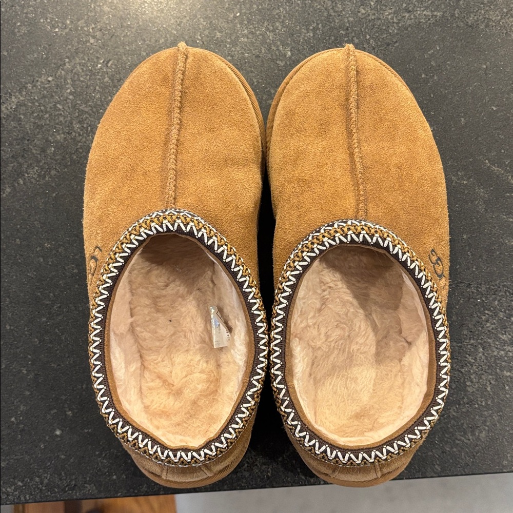 UGG Brown and Cream Slippers